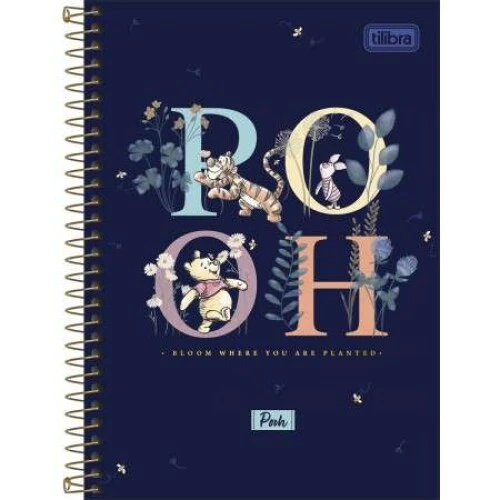 Caderno Espiral Pooh 80 folhas - Tilibra