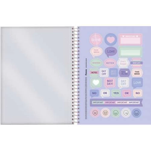 Caderno Espiral Shine Metálico 80 Folhas - Foroni