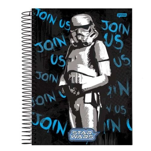 Caderno Espiral Star Wars 1 matéria 80 Folhas - Jandaia