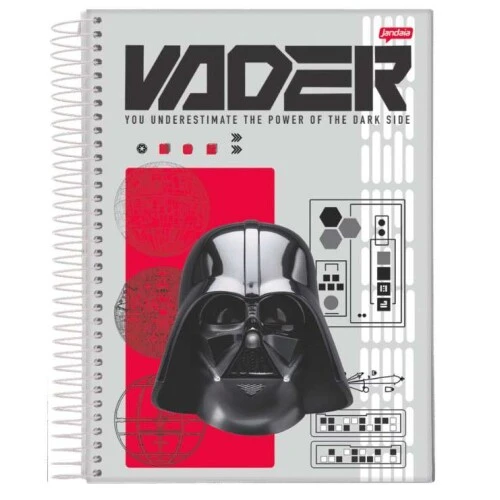 Caderno Espiral Star Wars 1 matéria 80 Folhas - Jandaia Caderno Espiral Star Wars 1 matéria 80 Folhas - Jandaia