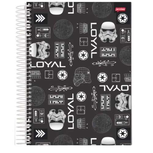 Caderno Espiral Star Wars 1 matéria 80 Folhas - Jandaia Caderno Espiral Star Wars 1 matéria 80 Folhas - Jandaia