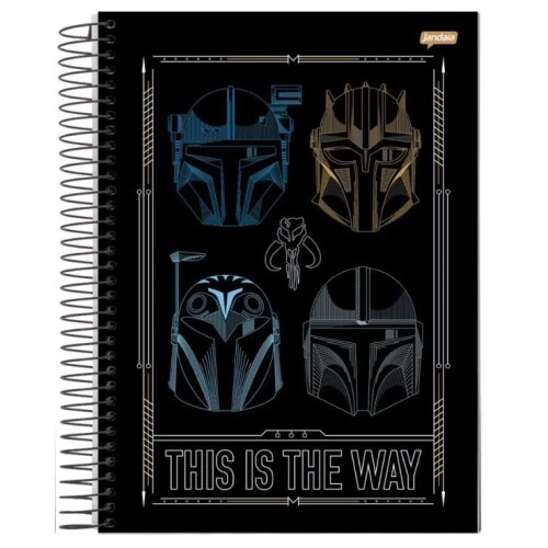 Caderno Espiral Star Wars The Mandalorian 1 matéria 80 Folhas - Jandaia