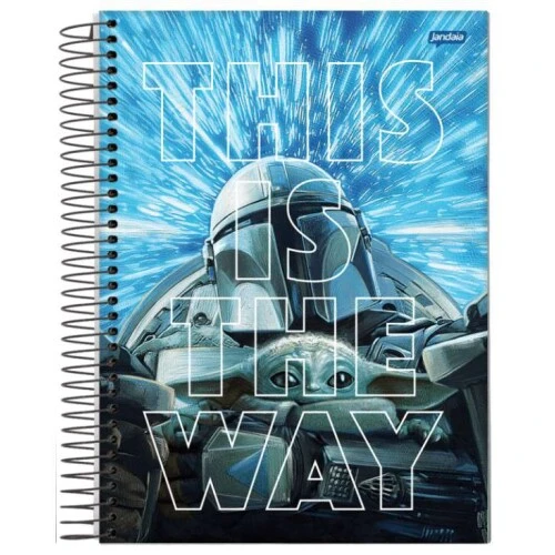 Caderno Espiral Star Wars The Mandalorian 1 matéria 80 Folhas - Jandaia