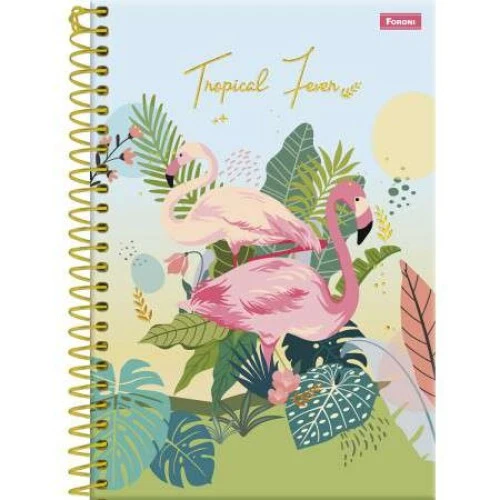 Caderno Espiral Tropical 96 Folhas - Foroni