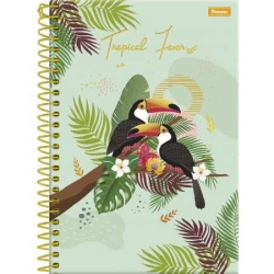 Caderno Espiral Tropical 96 Folhas - Foroni