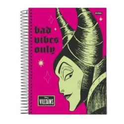 Caderno Espiral Vilans da Disney 1 matéria 80 Folhas - Jandaia