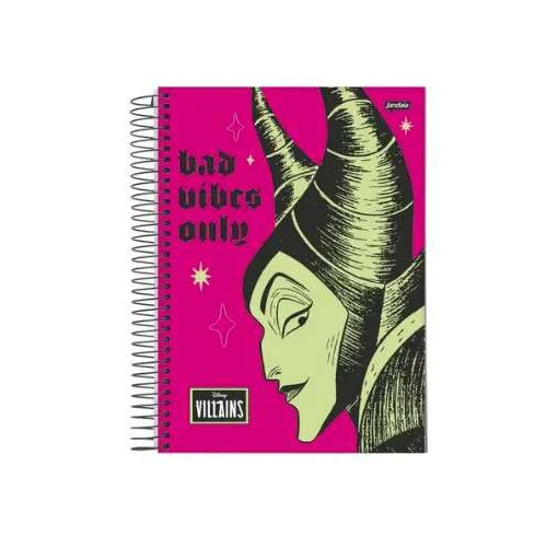 Caderno Espiral Vilans da Disney 1 matéria 80 Folhas - Jandaia