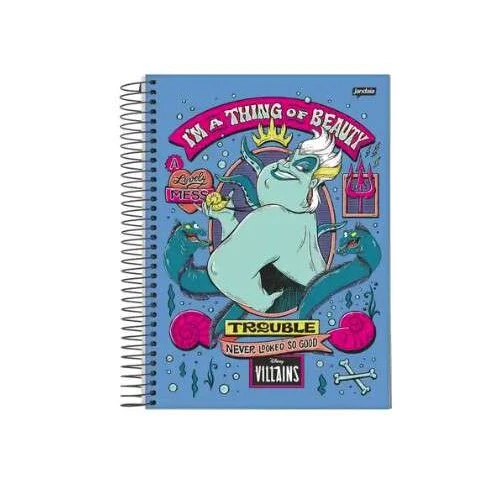 Caderno Espiral Vilans da Disney 1 matéria 80 Folhas - Jandaia