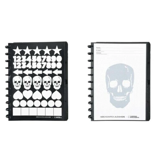 Caderno Inteligente Black Alexandre Herchcovitch 80 Folhas  Caderno Inteligente