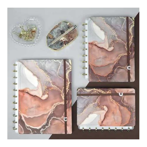 Caderno Inteligente Jasper Marmorizado G 80 Folhas  Caderno Inteligente