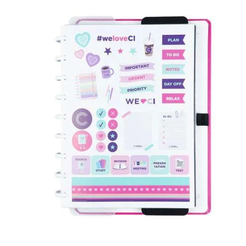 Caderno Inteligente SuperPink Grande  80Fls