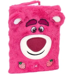 Caderno Lotso A5 com Pelúcia 80 Folhas 21x15cm Fofo e Criativo