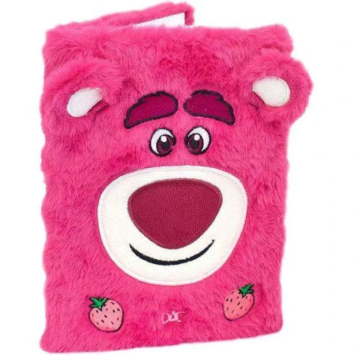 Caderno Lotso A5 com Pelúcia 80 Folhas 21x15cm Fofo e Criativo