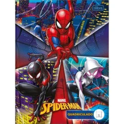 Caderno Quadriculado Homem Aranha - Tilibra