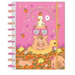 Caderno Tilidisco Capy Club 10 matérias 160 Folhas  Tilibra