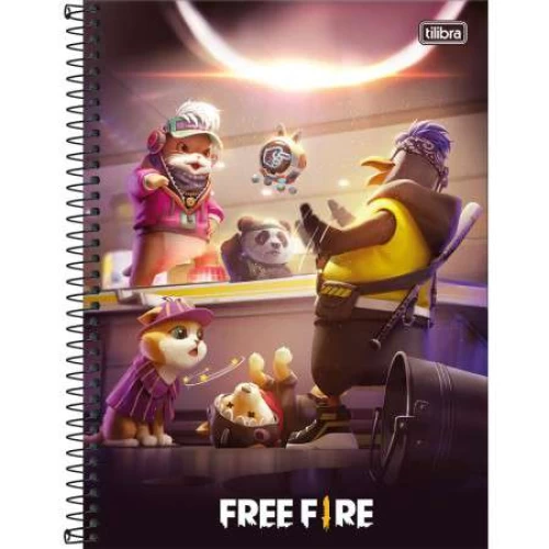 Caderno Universitário Free Fire 1 matéria 80 Folhas - Tilibra