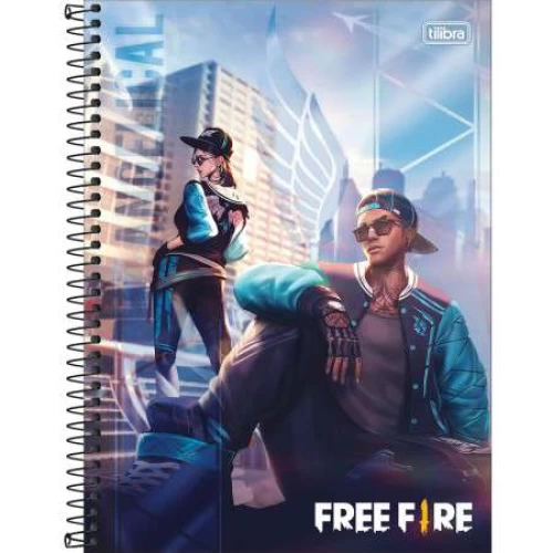 Caderno Universitário Free Fire 1 matéria 80 Folhas - Tilibra