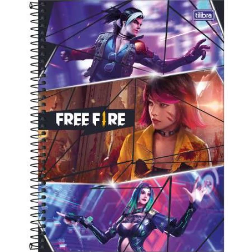 Caderno Universitário Free Fire 1 matéria 80 Folhas - Tilibra