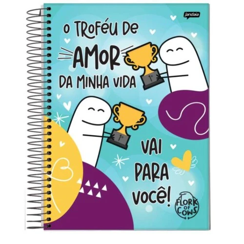 Caderno Univ. Cd 11 Flork 80 Folhas - Jandaia Caderno Univ. Cd 11 Flork 80 Folhas - Jandaia