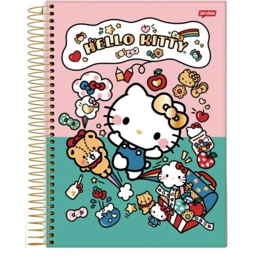 Caderno Univ. Cd 11 Hallo Kitty 80 Folhas - Jandaia Caderno Univ. Cd 11 Hallo Kitty 80 Folhas - Jandaia