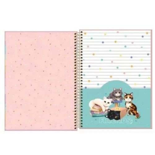 Caderno Univ. Cd 11 Purrfect Cats 80 Folhas - Tilibra