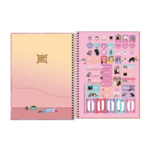 Caderno Univ. Cd 11 Purrfect Cats 80 Folhas - Tilibra