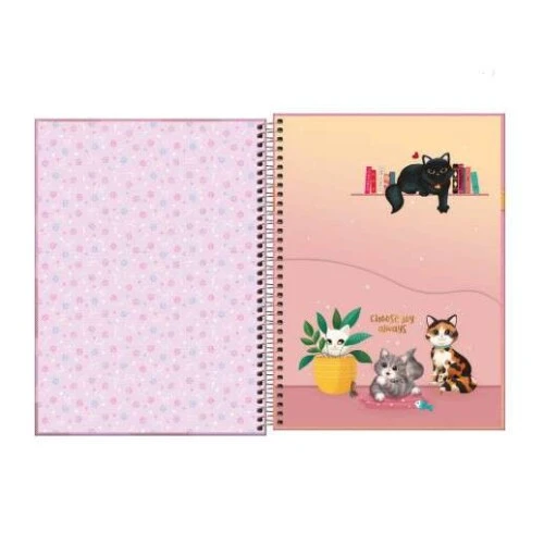 Caderno Univ. Cd 11 Purrfect Cats 80 Folhas - Tilibra