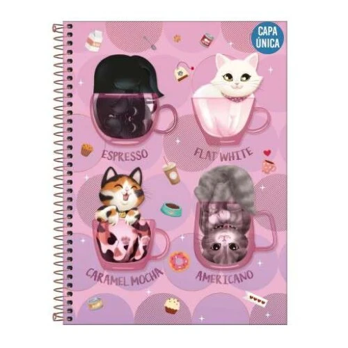 Caderno Univ. Cd 11 Purrfect Cats 80 Folhas - Tilibra