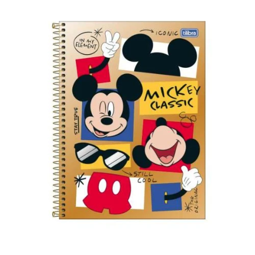 Caderno Univ. Cd Mickey 1 matéria 80 Folhas - Tilibra