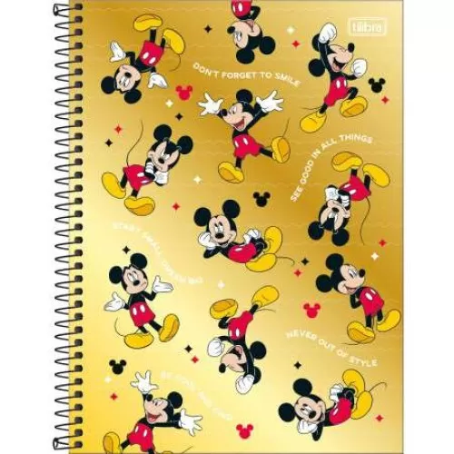 Caderno Universitário 101 Mickey 160 Folhas - Tilibra