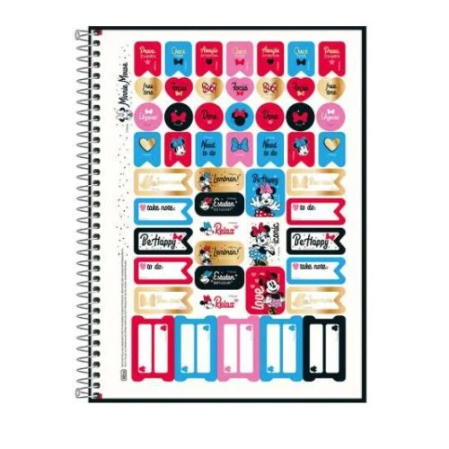 Caderno Universitário 1 matéria Minnie 160 folhas - Tilibra
