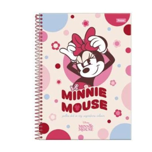 Caderno Universitário 1 matéria Minnie Mouse 80 Folhas - Foroni