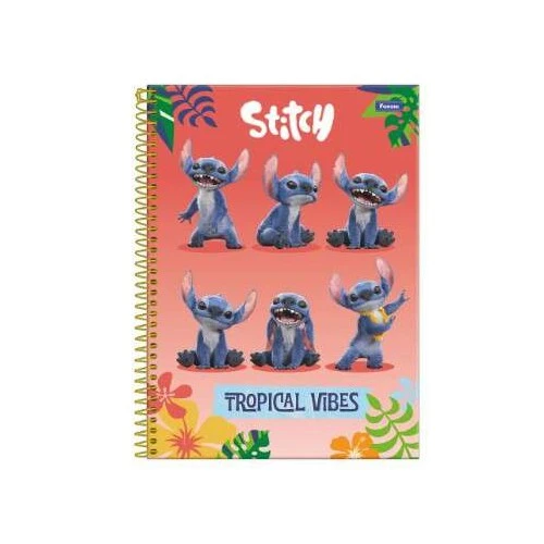 Caderno Universitário 1 materia stitch 80 Folhas - Foroni