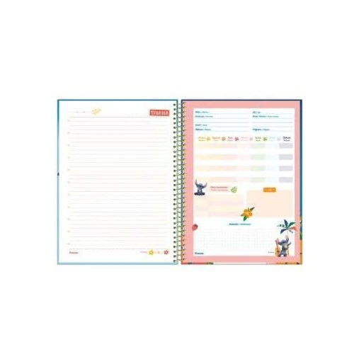 Caderno Universitário 1 materia stitch 80 Folhas - Foroni