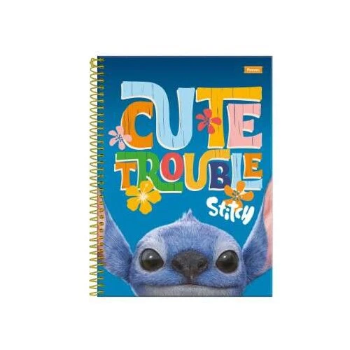 Caderno Universitário 1 materia stitch 80 Folhas - Foroni