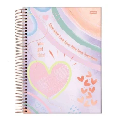 Caderno Universitário 10 Matérias La Creme 160 Folhas - Jandaia