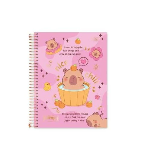 Caderno Universitário 10 Matérias Pampy Capiv 160 Folhas - Cadersil Capiviara