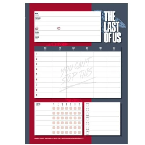 Caderno Universitário 10 Matérias The Last Of Us 160 Folhas - Jandaia