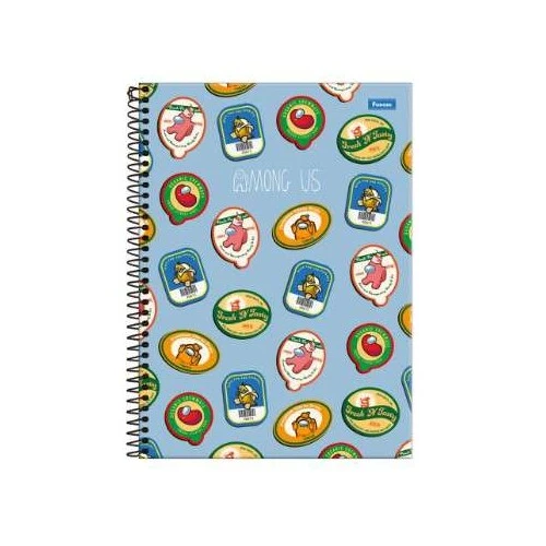 Caderno Universitário 10 matéria Among US 160 Folhas  Foroni