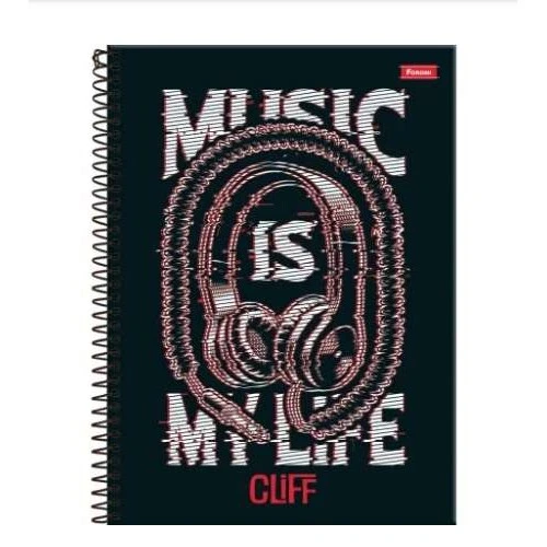 Caderno Universitário 10 matéria Cliff 160 Folhas  Foroni