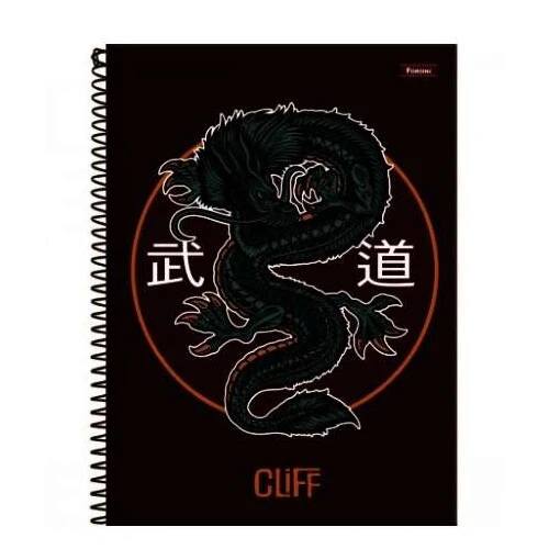 Caderno Universitário 10 matéria Cliff 160 Folhas  Foroni