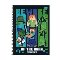 Caderno Espiral Minecraft 80 Folhas - Foroni