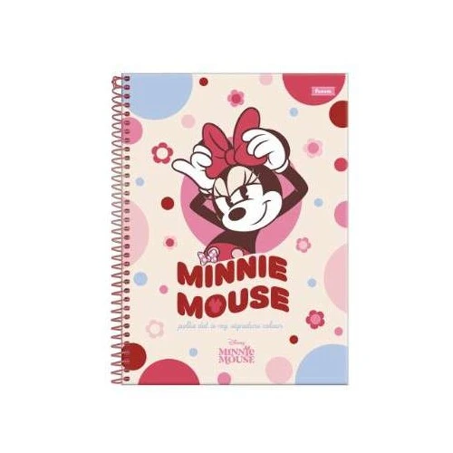Caderno Universitário 10 matéria Minnie Mouse 160 Folhas Foroni Caderno Universitário 10 matéria Minnie Mouse 160 Folhas Foroni