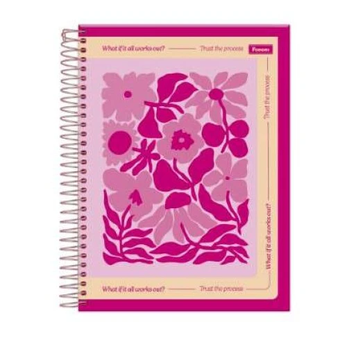 Caderno Universitário 101 Pink Power 160 Folhas - Foroni