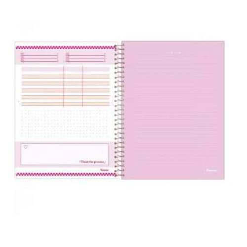 Caderno Universitário 101 Pink Power 160 Folhas - Foroni