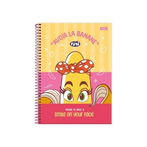 Caderno Universitário 10 Matérias Fini Grande 160 Folhas  Foroni