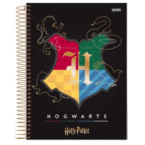 Caderno Espiral Harry Potter 1 matéria 96 Folhas - Jandaia Caderno Espiral Harry Potter 1 matéria 96 Folhas - Jandaia