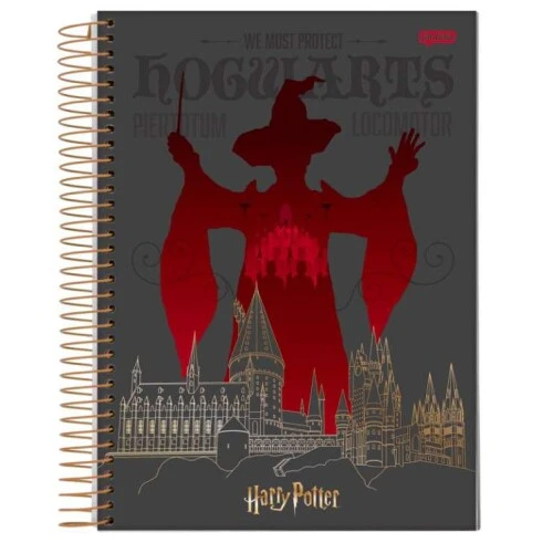 Caderno Espiral Harry Potter 1 matéria 96 Folhas - Jandaia Caderno Espiral Harry Potter 1 matéria 96 Folhas - Jandaia