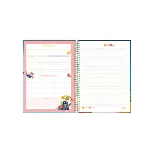 Caderno Universitário 101 Stitch Live Action Grande 160 Folhas  Foroni