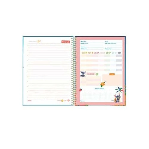 Caderno Universitário 101 Stitch Live Action Grande 160 Folhas  Foroni